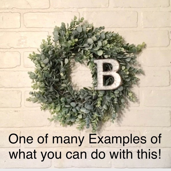 Artificial Eucalyptus Wreath. Size 13” l x 3” w x 13” h - Picture 6 of 6
